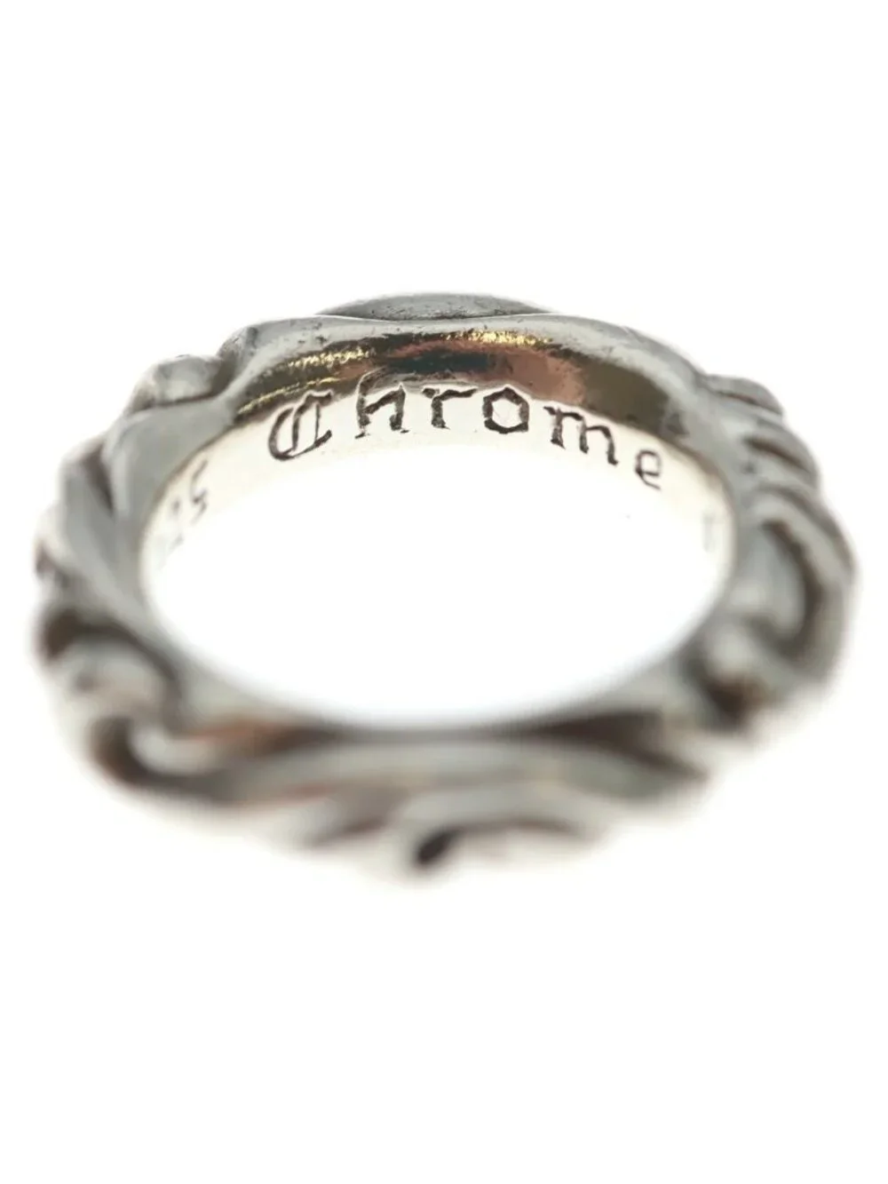 Chrome Hearts Scrl Band Scroll Ring Silver